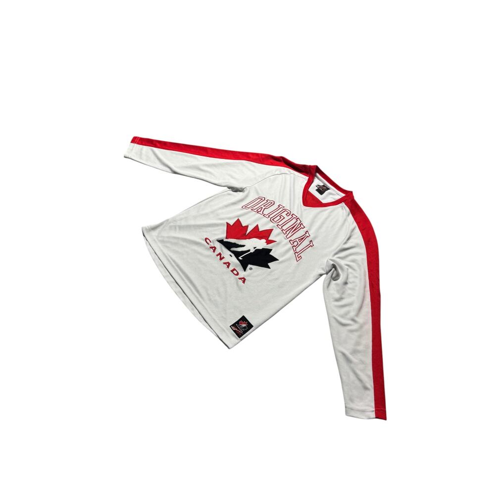 VTG Sogo Team Canada Ice Hockey Jersey Men's L White Red Original Embroidered - Picture 6 of 14